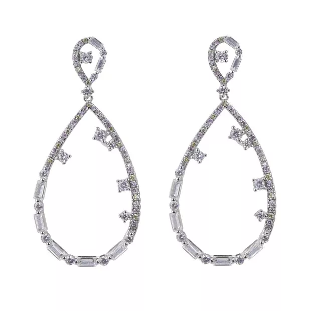 Orphelia Orphelia® 'Islia' Women's Sterling Silver Set: Necklace + Earrings - Silver SET-7423