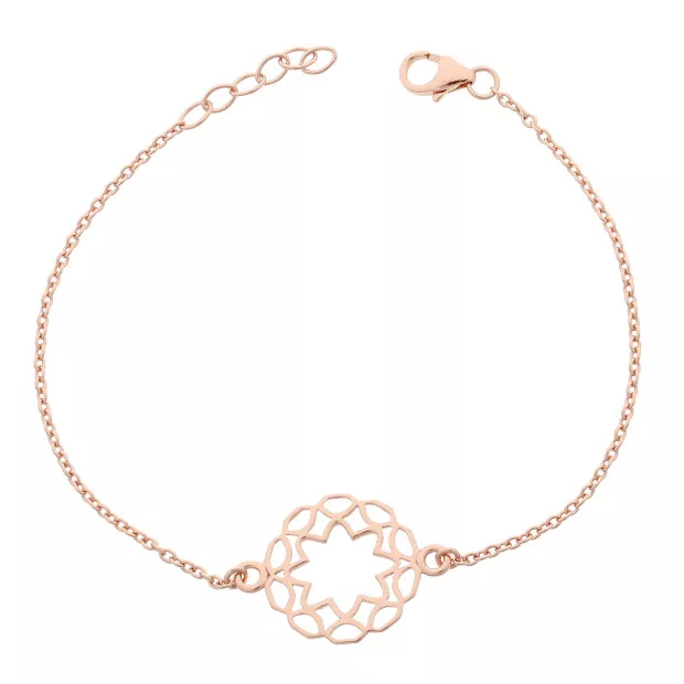 Orphelia Orphelia® 'Jasmine' Women's Sterling Silver Set: Bracelet + Earrings + Necklace - Rose SET-7076/1