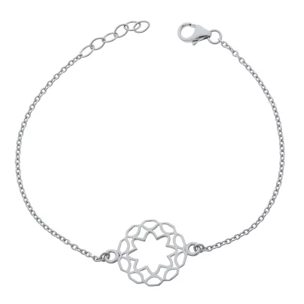 Orphelia Orphelia® 'Jasmine' Women's Sterling Silver Set: Bracelet + Earrings + Necklace - Silver SET-7076