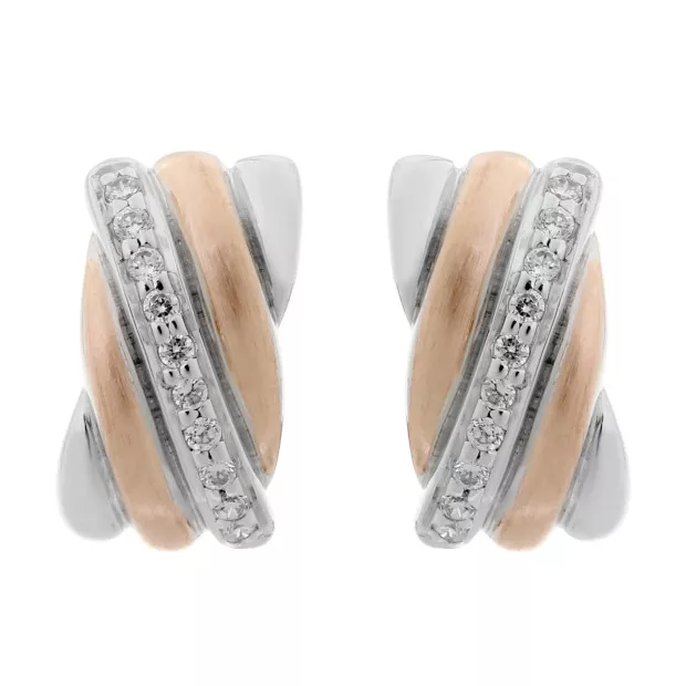 Orphelia Orphelia® 'Joline' Women's Sterling Silver Set: Chain-Pendant + Earrings - Silver/Rose SET-7118