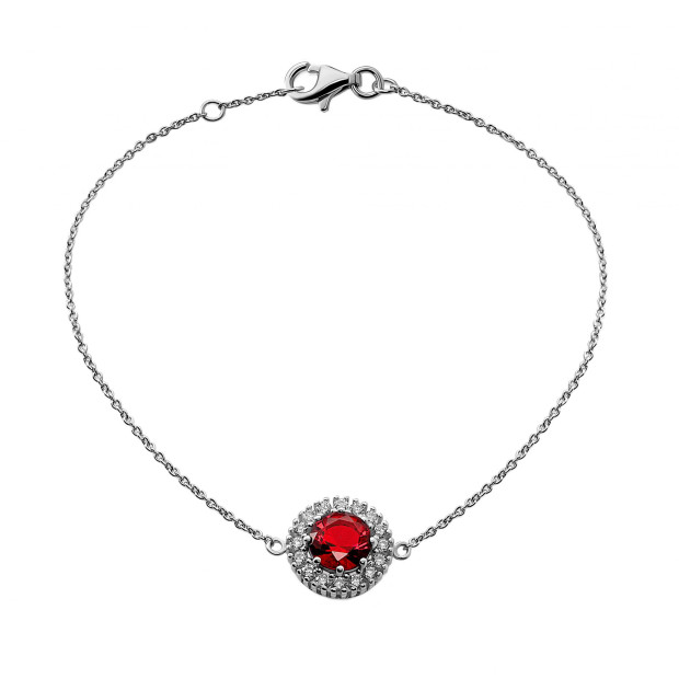 Orphelia Orphelia® 'Kaia' Women's Sterling Silver Set: Bracelet + Ring - Silver SET-7477/RU