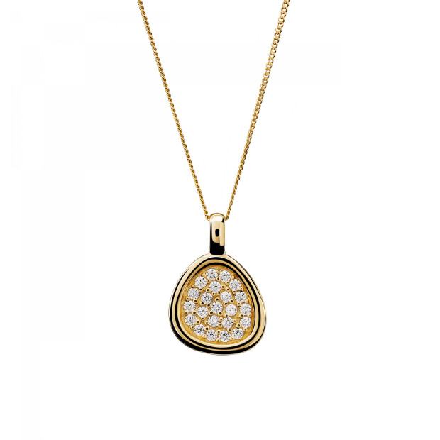 Orphelia Orphelia® 'Layla' Women's Sterling Silver Set: Chain-Pendant + Earrings - Gold SET-7489/G