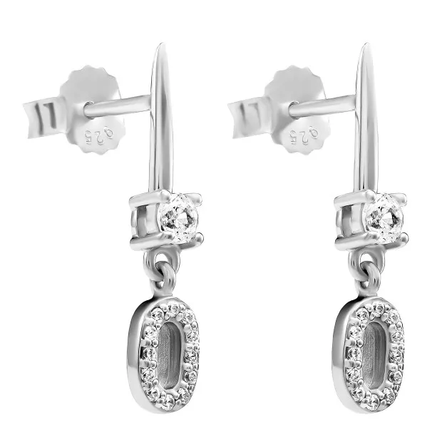 orphelia Orphelia® 'Lily' Women's Sterling Silver Drop Earrings - Silver ZO-7582
