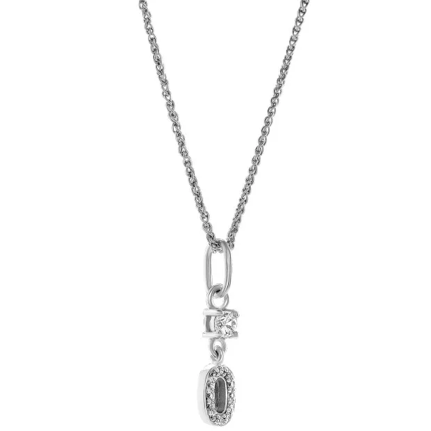 Orphelia Orphelia® 'Lily' Women's Sterling Silver Pendant With Chain - Silver ZH-7582