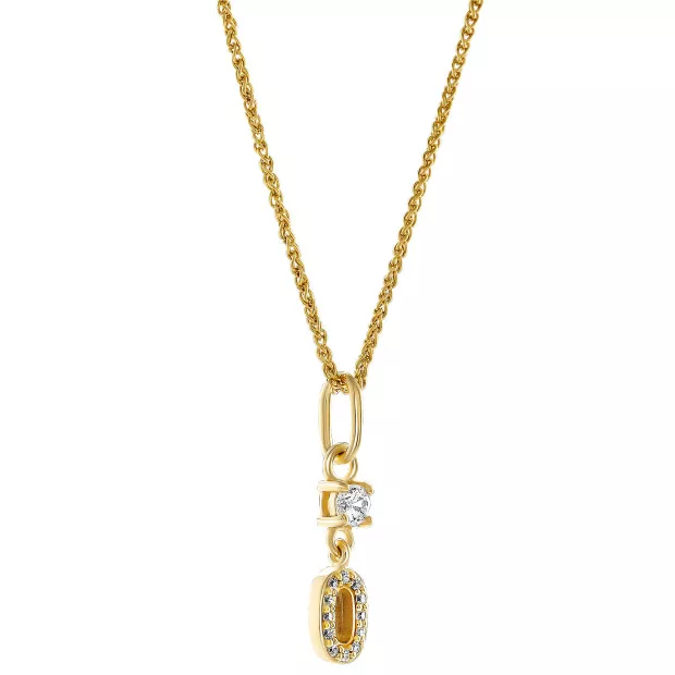 Orphelia Orphelia® 'Lily' Women's Sterling Silver Pendant With Chain - Gold ZH-7582/G