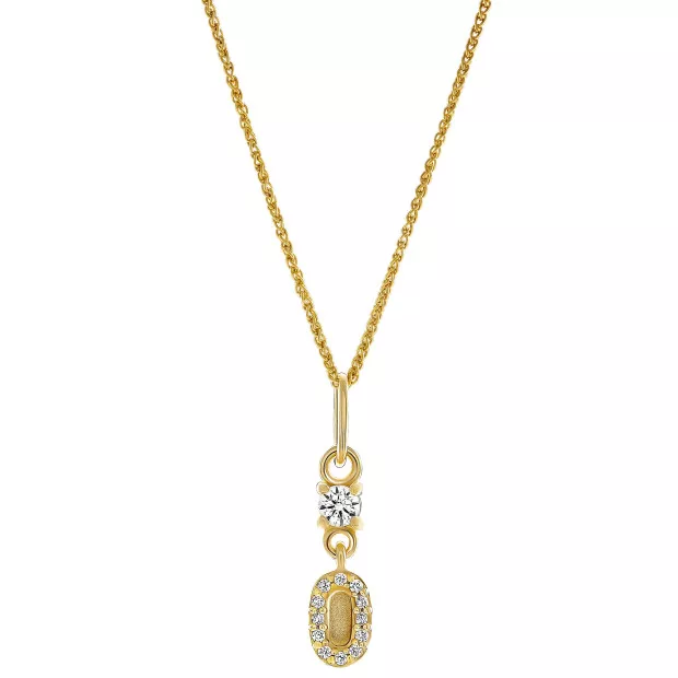 orphelia Orphelia® 'Lily' Women's Sterling Silver Pendant with Chain - Gold ZH-7582/G