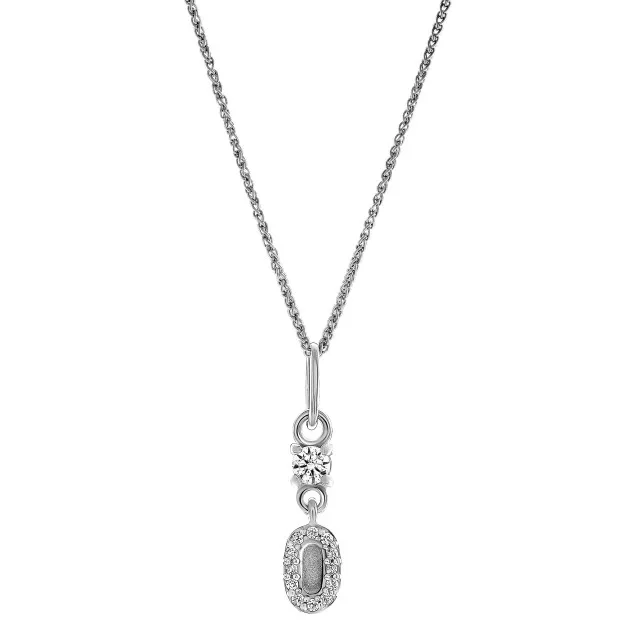orphelia Orphelia® 'Lily' Women's Sterling Silver Pendant with Chain - Silver ZH-7582