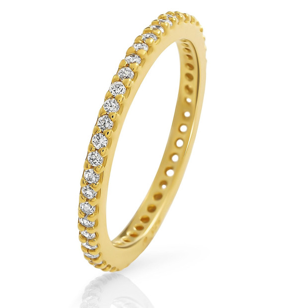 Orphelia Orphelia® 'Lily' Women's Sterling Silver Ring - Gold ZR-7538/G