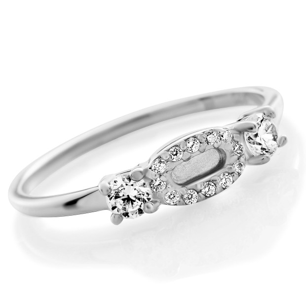Orphelia Orphelia® 'Lily' Women's Sterling Silver Ring - Silver ZR-7582