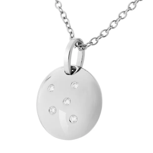 Orphelia Orphelia® 'Linn' Women's Sterling Silver Set: Chain-Pendant + Earrings - Silver SET-7130