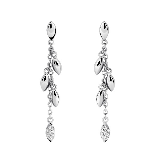 Orphelia Orphelia® 'Loana' Women's Sterling Silver Set: Necklace + Earrings + Ring - Silver SET-7505