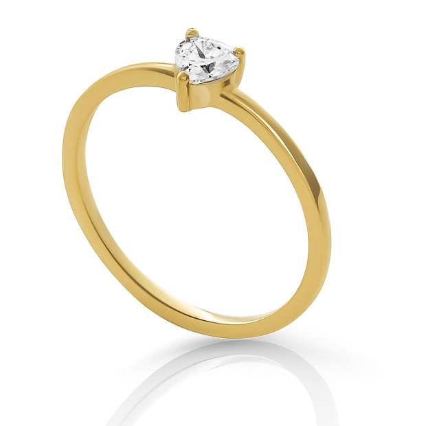 Orphelia Orphelia® 'Love' Women's Sterling Silver Ring - Gold ZR-7531/G