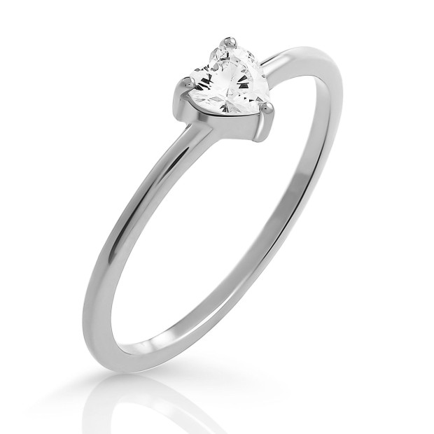 Orphelia Orphelia® 'Love' Women's Sterling Silver Ring - Silver ZR-7531