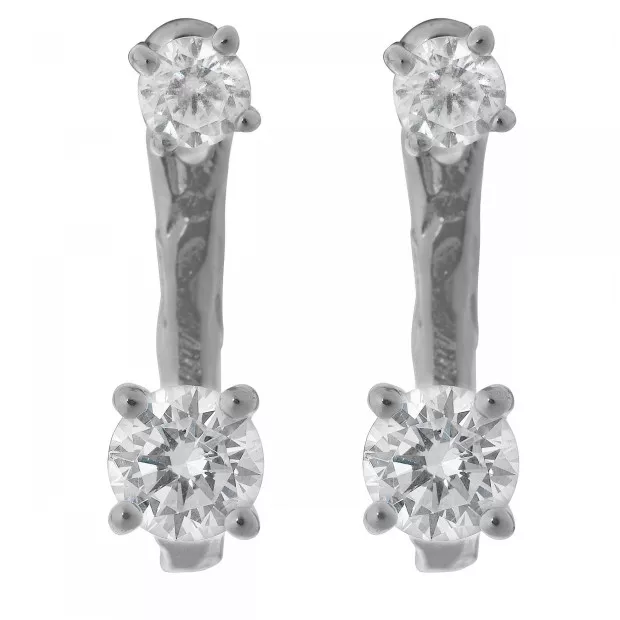 Orphelia Orphelia® 'Lykke' Women's Sterling Silver Set: Chain-Pendant + Earrings - Silver SET-7128