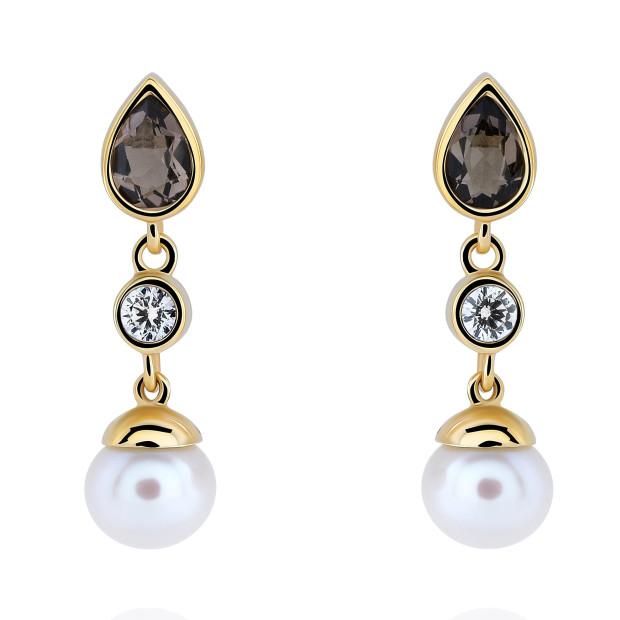Orphelia Orphelia® 'Lylou' Women's Sterling Silver Set: Necklace + Earrings + Ring - Gold SET-7498/G