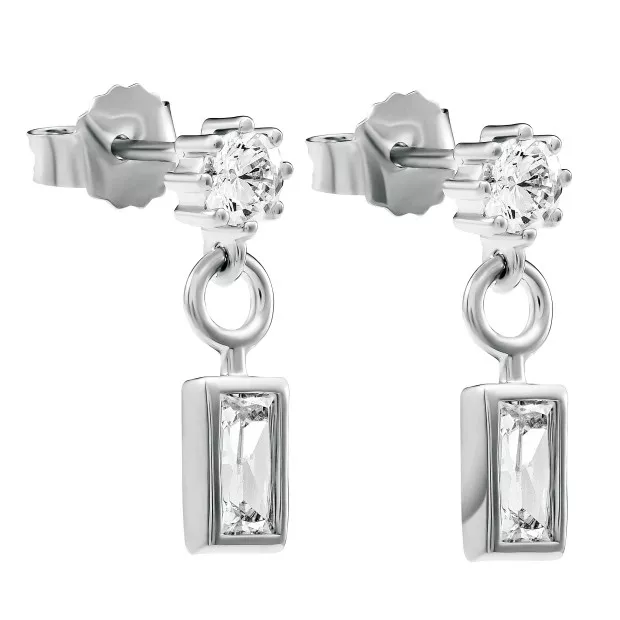 orphelia Orphelia® 'Madelyn' Women's Sterling Silver Drop Earrings - Silver ZO-7583