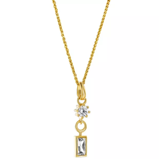 Orphelia Orphelia® 'Madelyn' Women's Sterling Silver Pendant With Chain - Gold ZH-7583/G