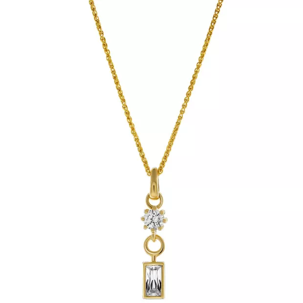 orphelia Orphelia® 'Madelyn' Women's Sterling Silver Pendant with Chain - Gold ZH-7583/G