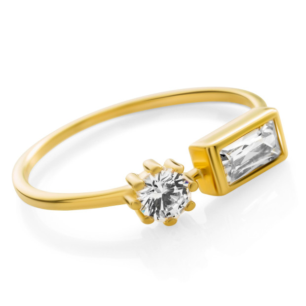 Orphelia Orphelia® 'Madelyn' Women's Sterling Silver Ring - Gold ZR-7583/G