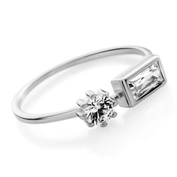 Orphelia Orphelia® 'Madelyn' Women's Sterling Silver Ring - Silver ZR-7583