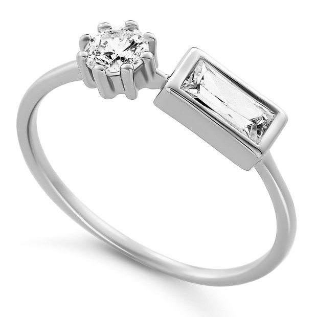 Orphelia Orphelia® 'Madelyn' Women's Sterling Silver Ring - Silver ZR-7583