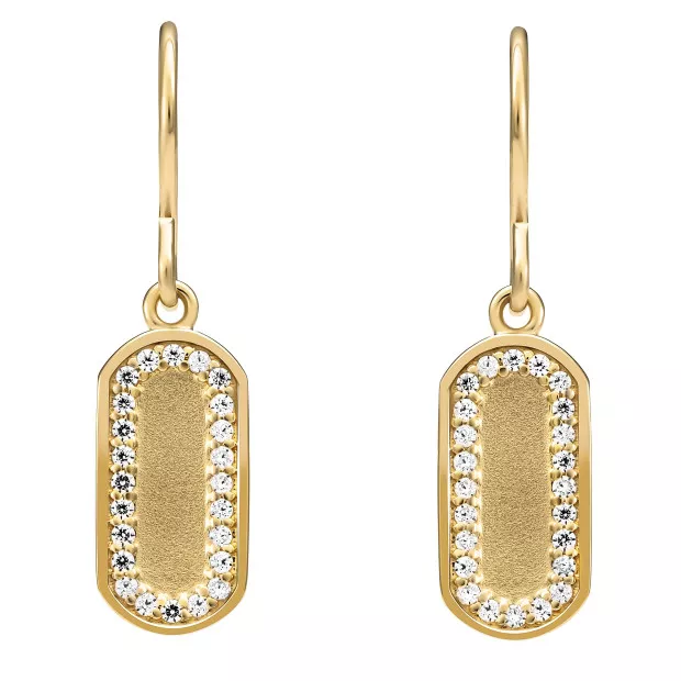 Orphelia Orphelia® 'Malaga' Women's Sterling Silver Drop Earrings - Gold ZO-7573/G