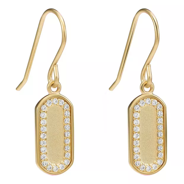 orphelia Orphelia® 'Malaga' Women's Sterling Silver Drop Earrings - Gold ZO-7573/G