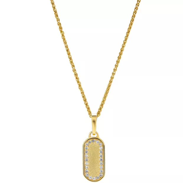 orphelia Orphelia® 'Malaga' Women's Sterling Silver Pendant with Chain - Gold ZH-7573/G