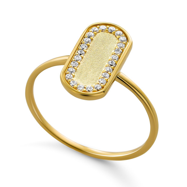 Orphelia Orphelia® 'Malaga' Women's Sterling Silver Ring - Gold ZR-7573/G