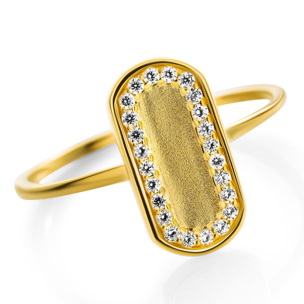 orphelia Orphelia® 'Malaga' Women's Sterling Silver Ring - Gold ZR-7573/G
