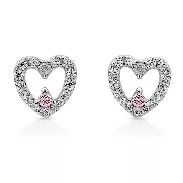 Orphelia Orphelia® 'Marise' Women's Sterling Silver Set: Necklace + Earrings - Silver SET-7488