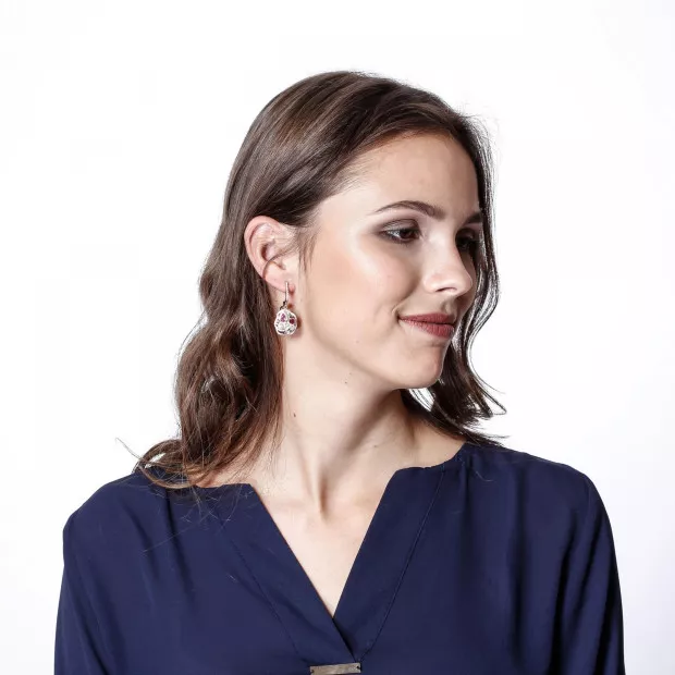 Orphelia Orphelia® 'Marosetti' Women's Sterling Silver Drop Earrings - Rose ZO-7427/RG