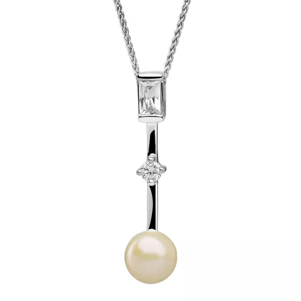 orphelia Orphelia® 'Maxime' Women's Sterling Silver Chain with Pendant - Silver ZH-7514