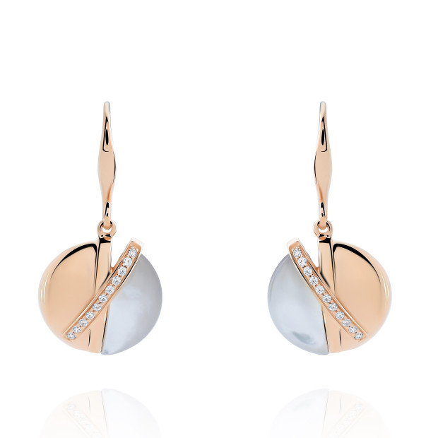 Orphelia Orphelia® 'Moragene' Women's Sterling Silver Set: Necklace + Earrings + Ring - Gold SET-7506/G