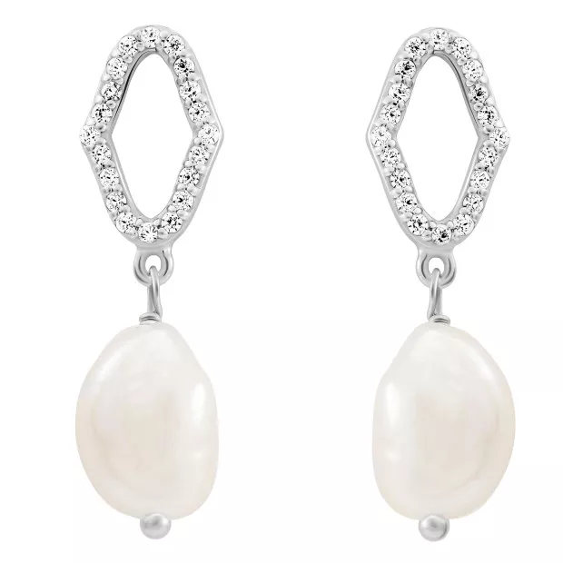 Orphelia Orphelia® 'Normandy' Women's Sterling Silver Drop Earrings - Silver ZO-7574