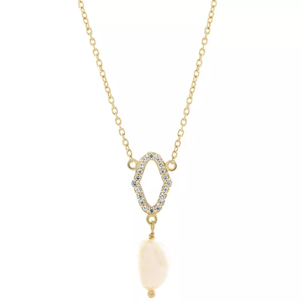 orphelia Orphelia® 'Normandy' Women's Sterling Silver Pendant with Chain - Gold ZK-7574/G