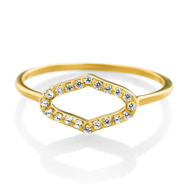 Orphelia Orphelia® 'Normandy' Women's Sterling Silver Ring - Gold ZR-7574/G
