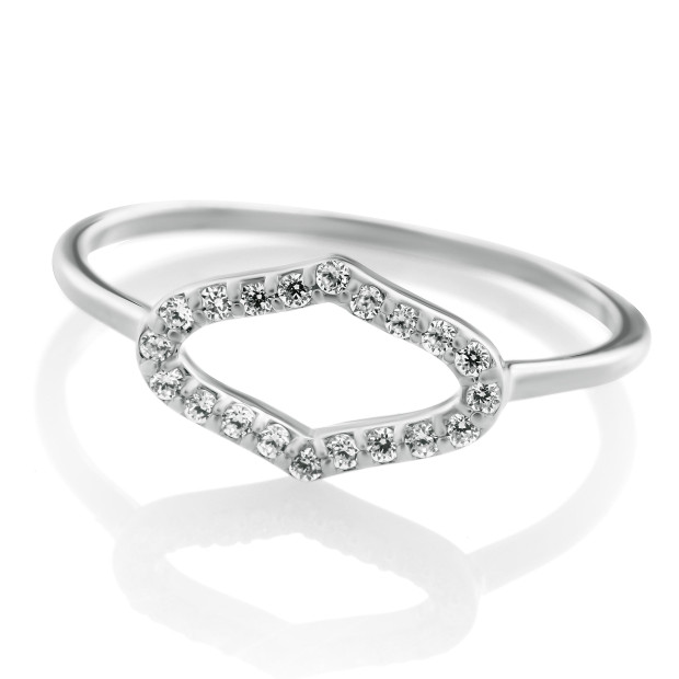 Orphelia Orphelia® 'Normandy' Women's Sterling Silver Ring - Silver ZR-7574