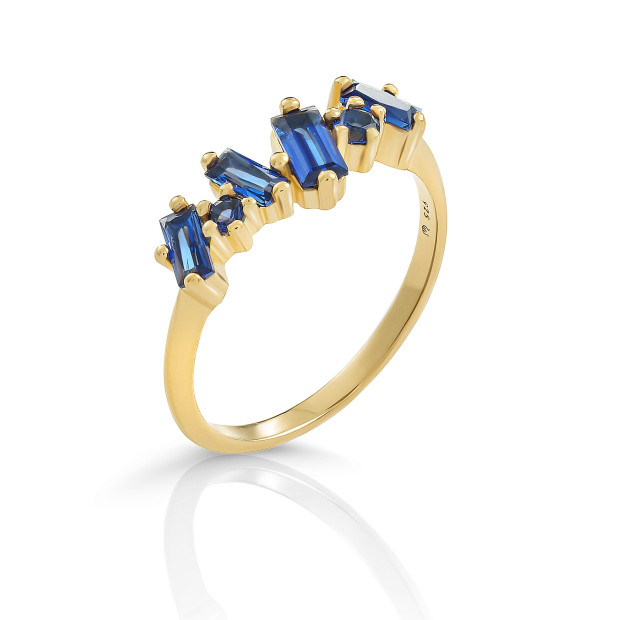 Orphelia Orphelia® 'Novel' Women's Sterling Silver Ring - Gold ZR-7534