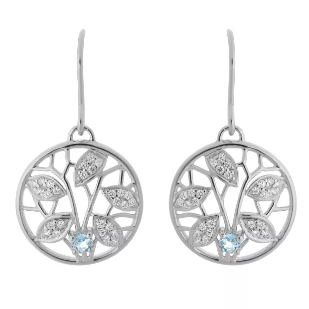 Orphelia Orphelia® 'Oceane' Women's Sterling Silver Set: Chain-Pendant + Earrings - Silver SET-7090