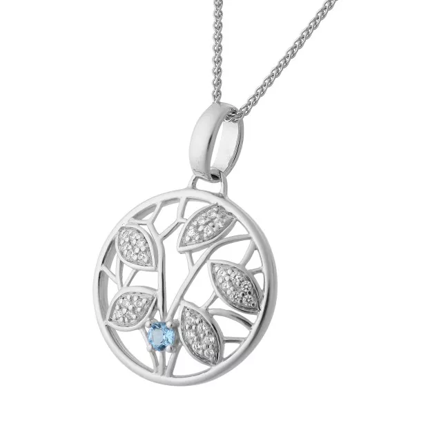 Orphelia Orphelia® 'Oceane' Women's Sterling Silver Set: Chain-Pendant + Earrings - Silver SET-7090