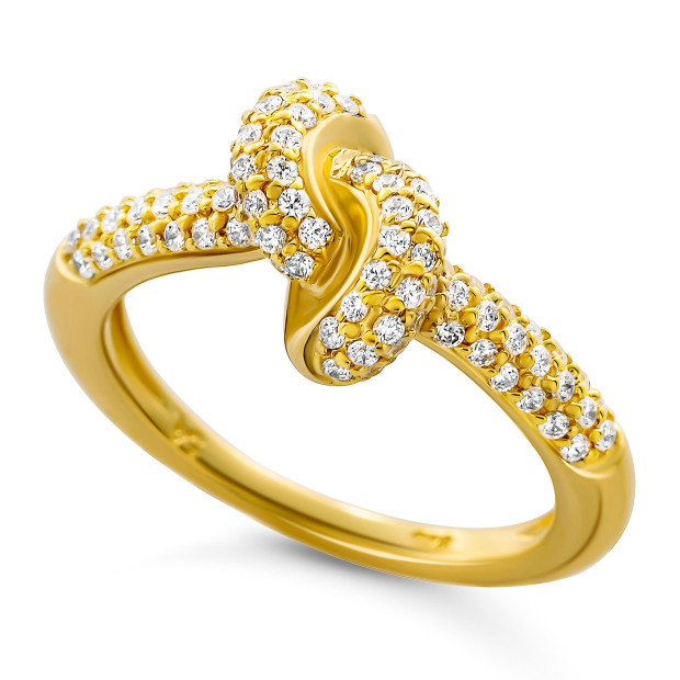 Orphelia Orphelia® 'Palma' Women's Sterling Silver Ring - Gold ZR-7569/G