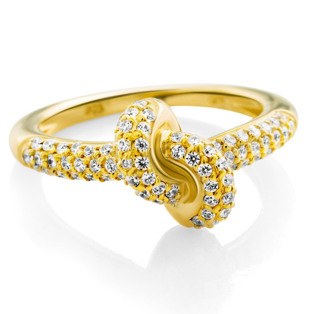 Orphelia Orphelia® 'Palma' Women's Sterling Silver Ring - Gold ZR-7569/G