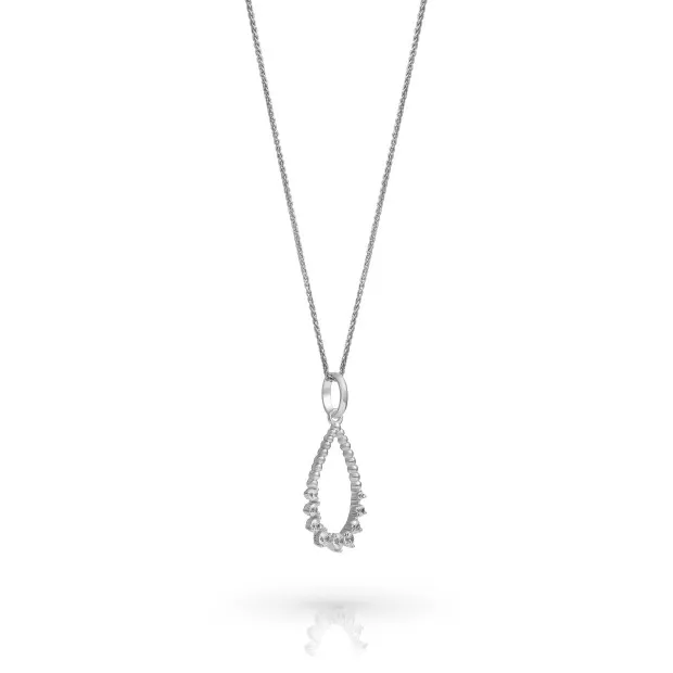 Orphelia Orphelia® 'Petal' Women's Sterling Silver Chain With Pendant - Silver ZH-7564