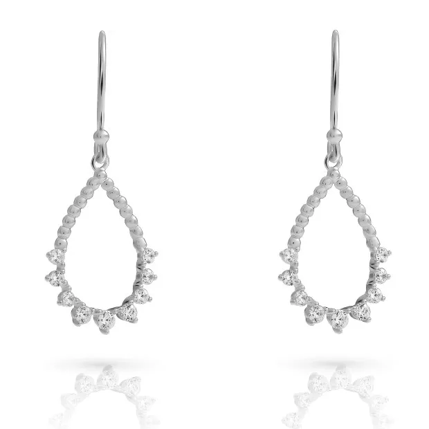 Orphelia Orphelia® 'Petal' Women's Sterling Silver Set: Necklace + Earrings - Silver SET-7564