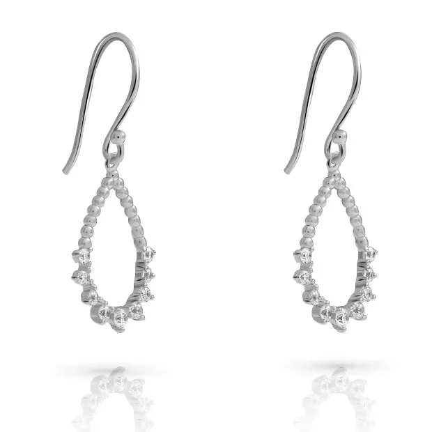 Orphelia Orphelia® 'Petal' Women's Sterling Silver Set: Necklace + Earrings - Silver SET-7564