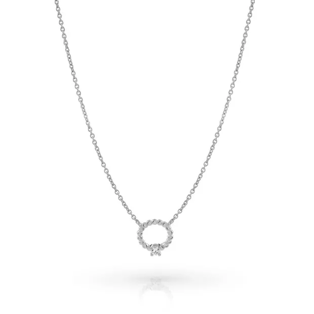 Orphelia Orphelia® 'Premium' Women's Sterling Silver Set: Necklace + Earrings - Silver SET-7562