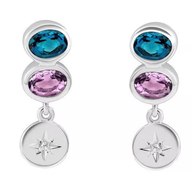 Orphelia Orphelia® 'Regula' Women's Sterling Silver Drop Earrings - Silver ZO-7578