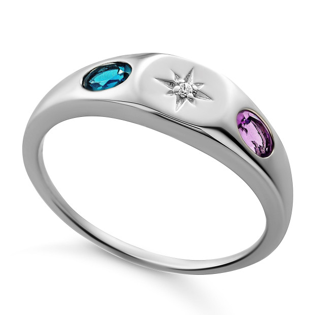 orphelia Orphelia® 'Regula' Women's Sterling Silver Ring - Silver ZR-7578