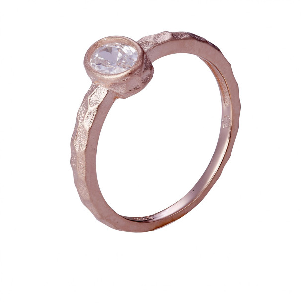 Orphelia Orphelia® 'Robin' Women's Sterling Silver Set: Necklace + Ring - Rose SET-7434